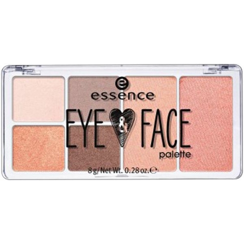 Essence Палетка для макияжа глаз и лица: тени для век, румяна, хайлайтер EYE & FACE PALETT