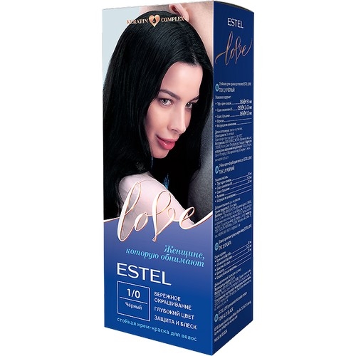 Estel Love Intense Крем-краска д/волос 1/0 Черный