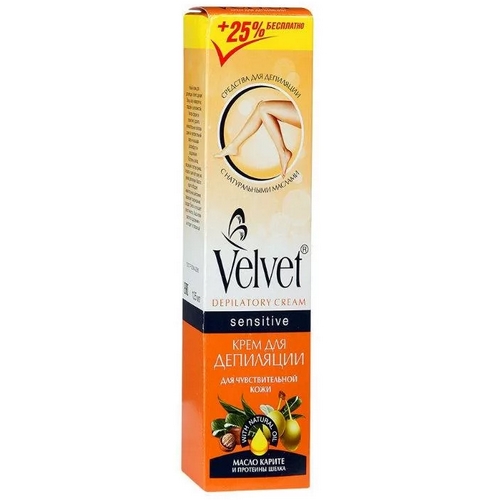 Velvet крем для депиляции для чувств.кожи с маслом каритэ и протеинами шелка 125 мл