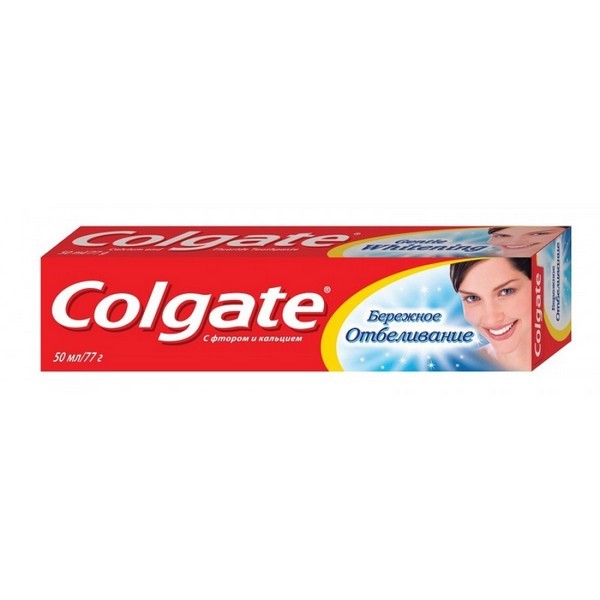 COLGATE бережное отбеливание зубная паста 