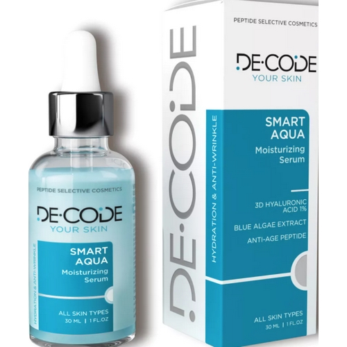DeCode Сыворотка для лица увлажняющая c гиалуроновой кислотой, голубым ретинолом и пептидом, 30 мл