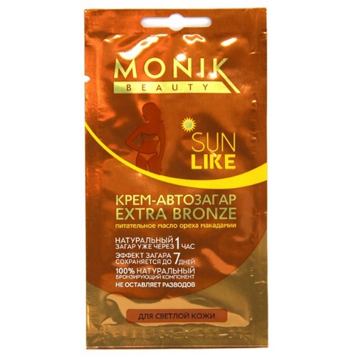 MONIK BEAUTY "SUN LIKE" Крем-автозагар EXTRA BRONZE для светлой кожи 