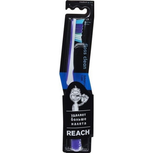 REACH floss clean medium средняя зубная щетка