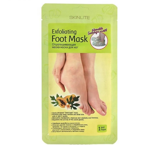 SkinLite Маска-носки для ног отшелушивающая размер 35-40, 1 пара