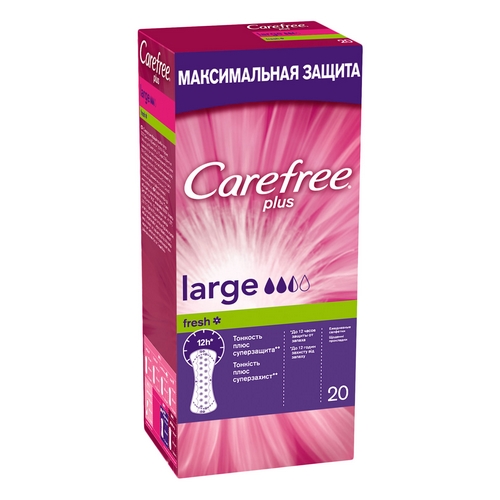 CAREFREE plus large fresh ароматизированные салфетки