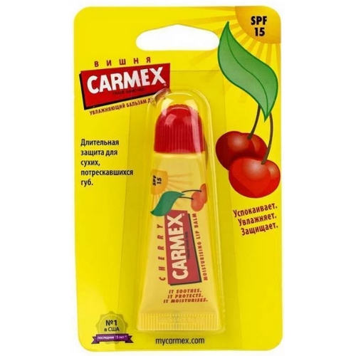 CARMEX \ Бальзам для губ Carmex  с ароматом вишни SPF15, туба в блистере