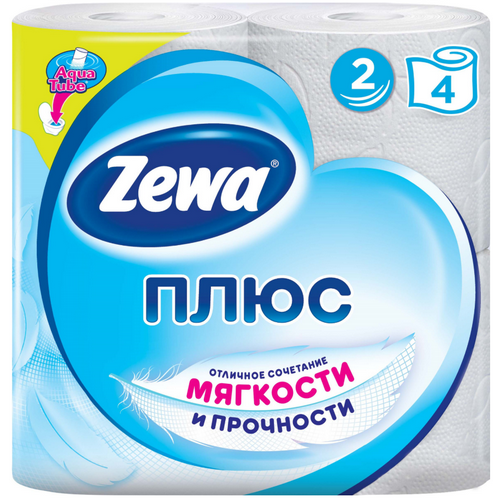 ZEWA плюс туалетная бумага белая