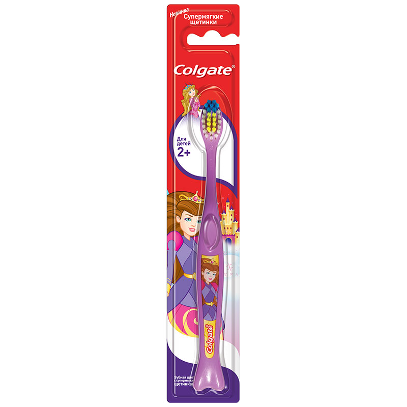 COLGATE детская 2+ супермягкая зубная щетка