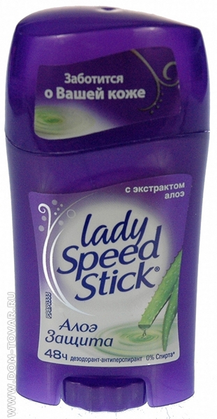 Lady Speed Stick Алоэ Дезодорант-антиперспирант стик Защита для чувствительной кожи (45 г)