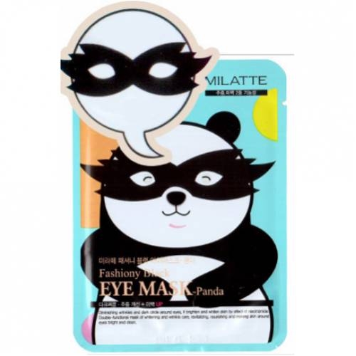 МЛТ Eye Маска от морщин и темных кругов вокруг глаз MILATTE FASHIONY BLACK EYE MASK-PANDA 10гр