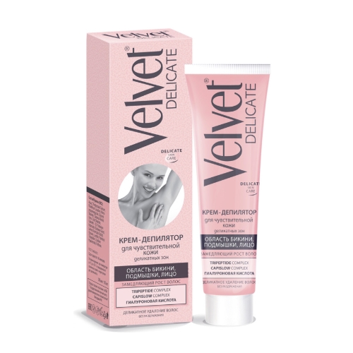 Velvet "Delicate" крем-депилятор для чувствительной кожи деликатных зон, 100мл