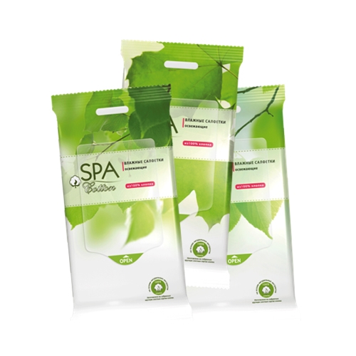 SPA Cotton Влаж.салфетки освежающие 10 шт.