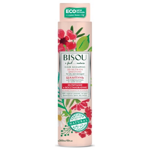 BISOU Шампунь 3Д-питание и восстановление, 300 ml