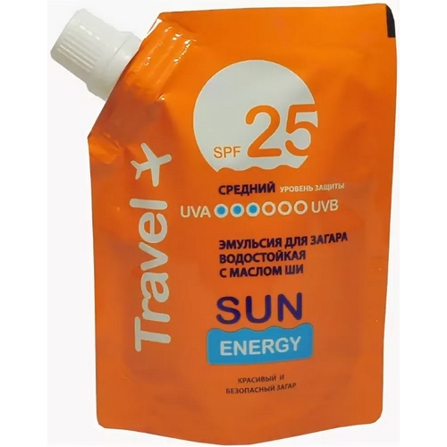 "Sun Energy" Travel Эмульсия для загара SPF  25  90 мл Дой пак
