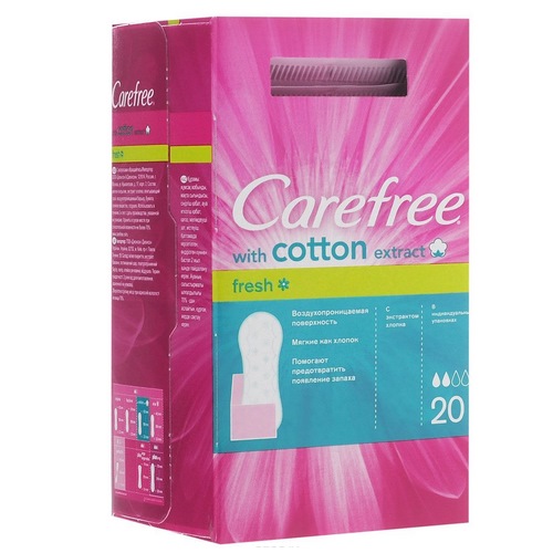 CAREFREE with cotton extract fresh ароматизированные салфетки