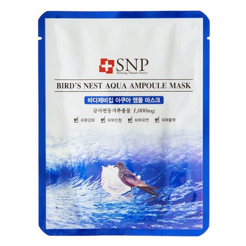 SNP Bird's Nest Aqua Ampoule Mask Маска с экстрактом ласточкиного гнезда																											¶