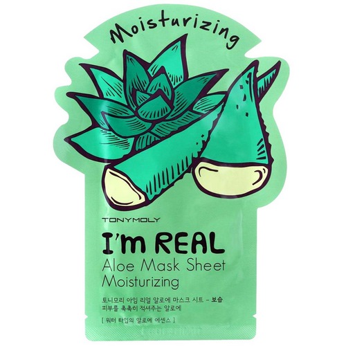 Tony Moly I’m Real Aloe Mask Sheet Nutrition Тканевая маска с экстрактом алоэ 21мл