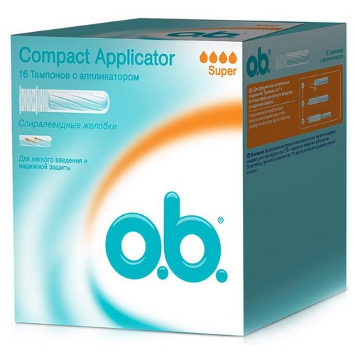 O.B. compact applicator normal с аппликатором тампоны