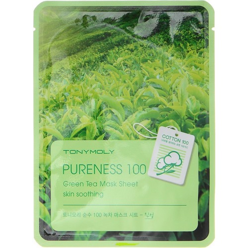 Tony Moly Pureness 100 Green Tea Mask Sheet2 Маска для лица с зеленым чаем 21 мл