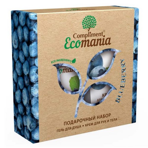 Compliment Ecomania Blueberry  (гель д/д 250 мл+крем д/р и т 200 мл)