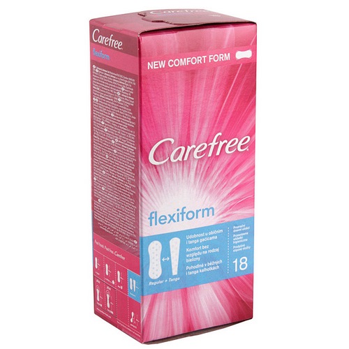 J&J CAREFREE прокладки ежедн.Flexi Form 18 шт.