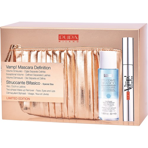 PUPA vamp mascara definition and two phase make-up remover набор продуктов для макияжа 