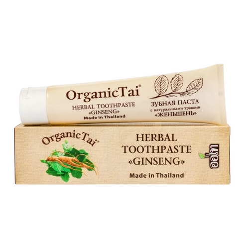 ORGANIC TAI с натуральными травами женьшень зубная паста 